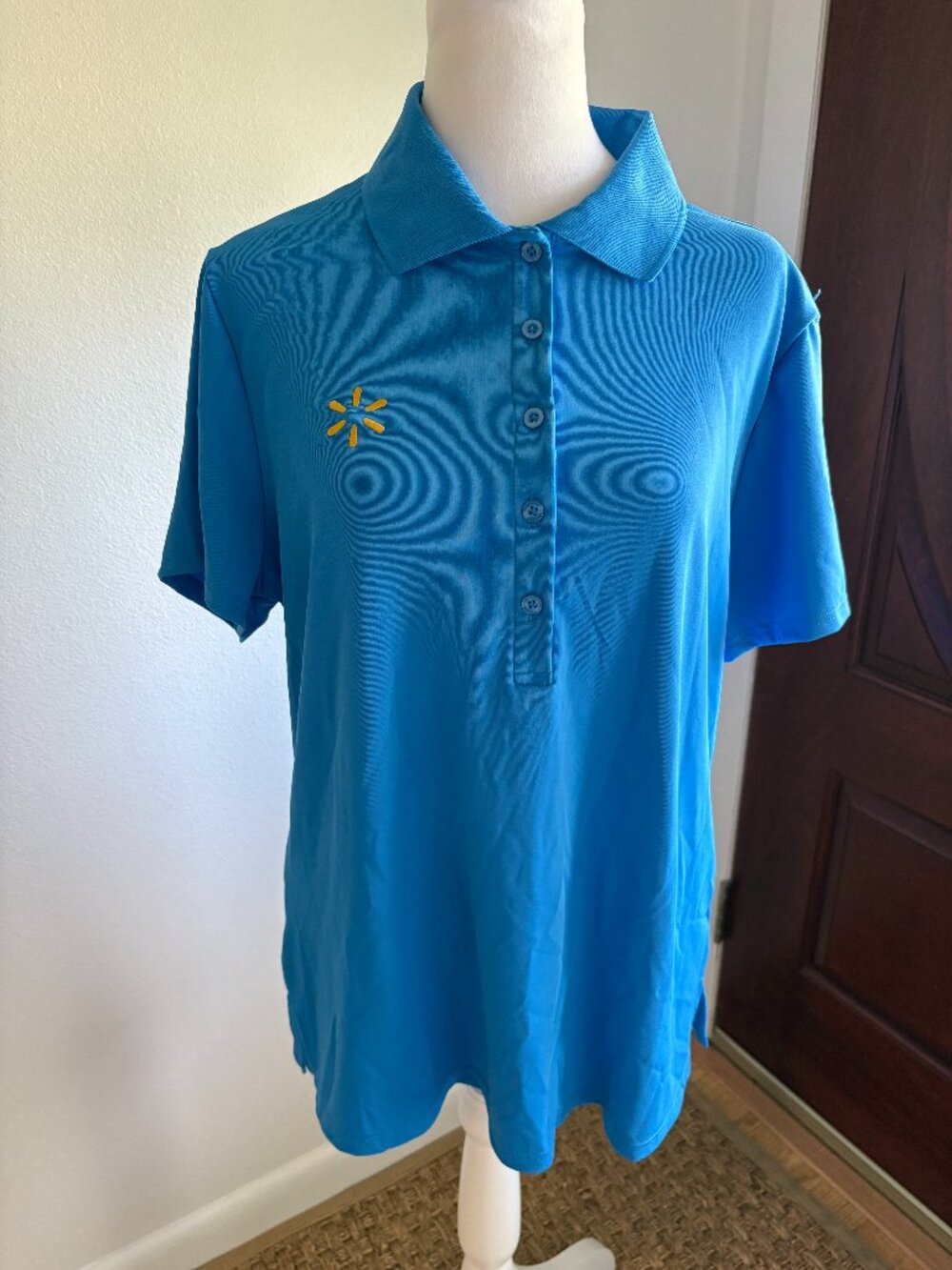 Walmart Employee Uniform Work Polo Women's XL Blue with Logo
